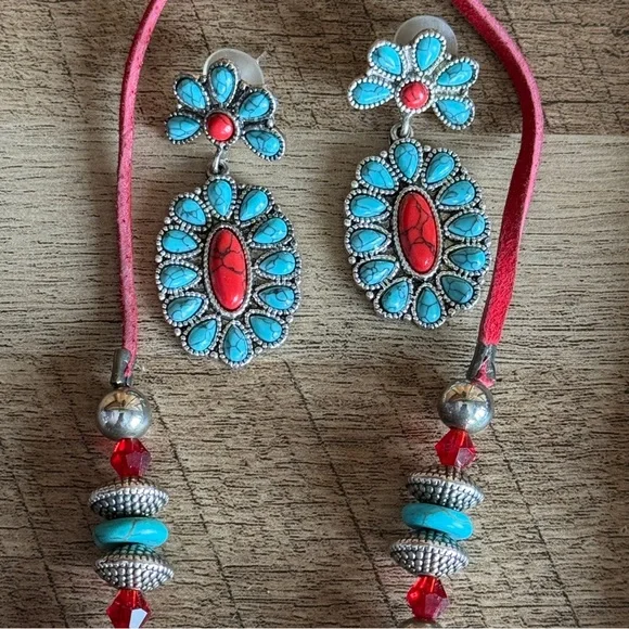 28 Piece Western Statement Jewelry Bundle - Squash Blossom Bracelets Earrings - Picture 8 of 13